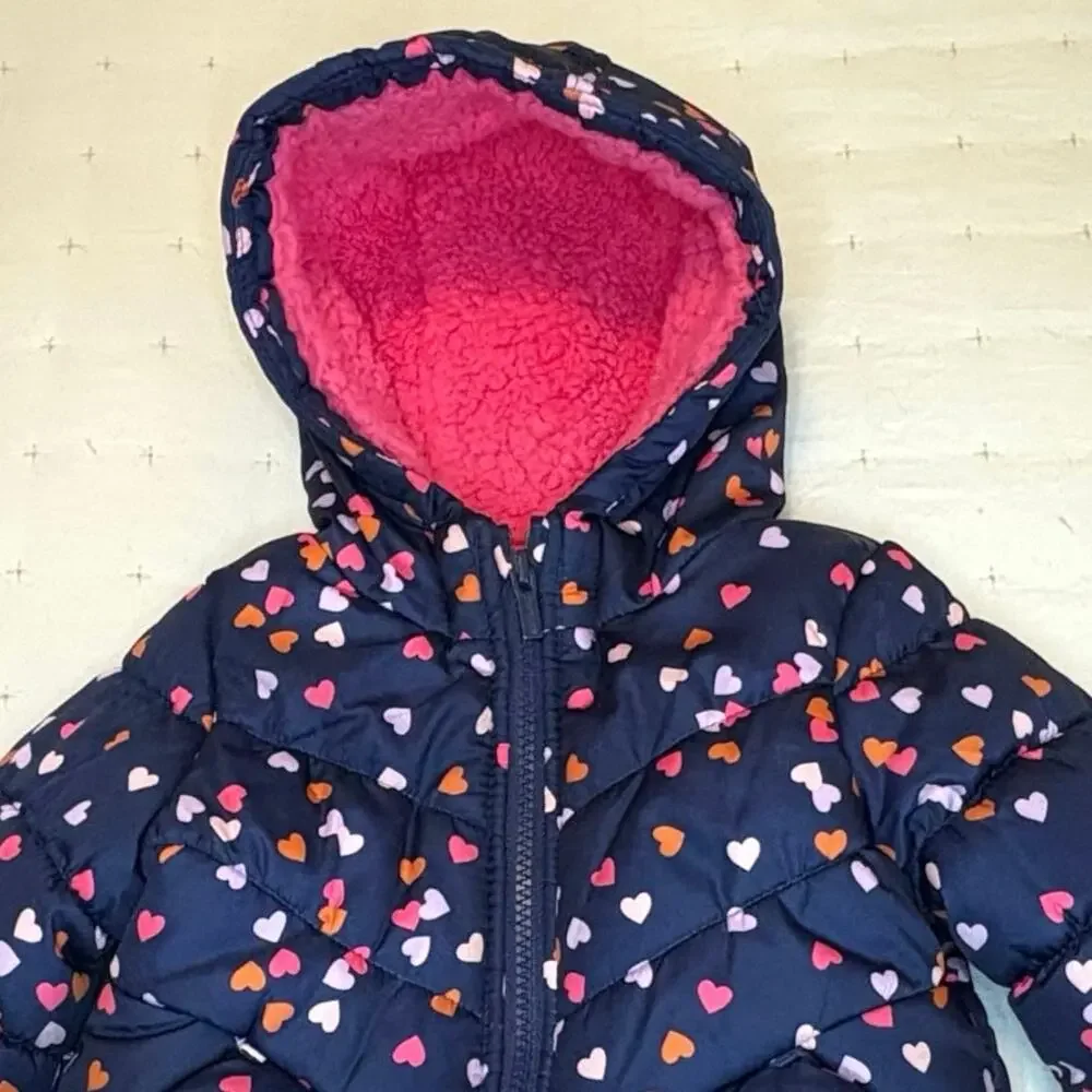 Carter's Hooded Fleece Lined Puffer Coat Girls 18M